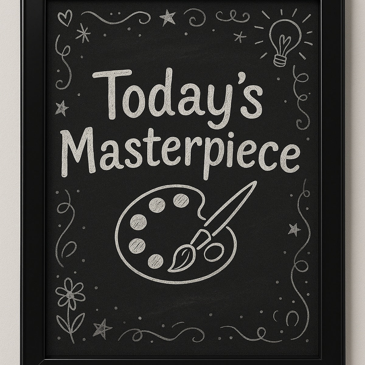 Today's Masterpiece Wall Frame – Creative Kids Art & Motivational Decor | Wallfox