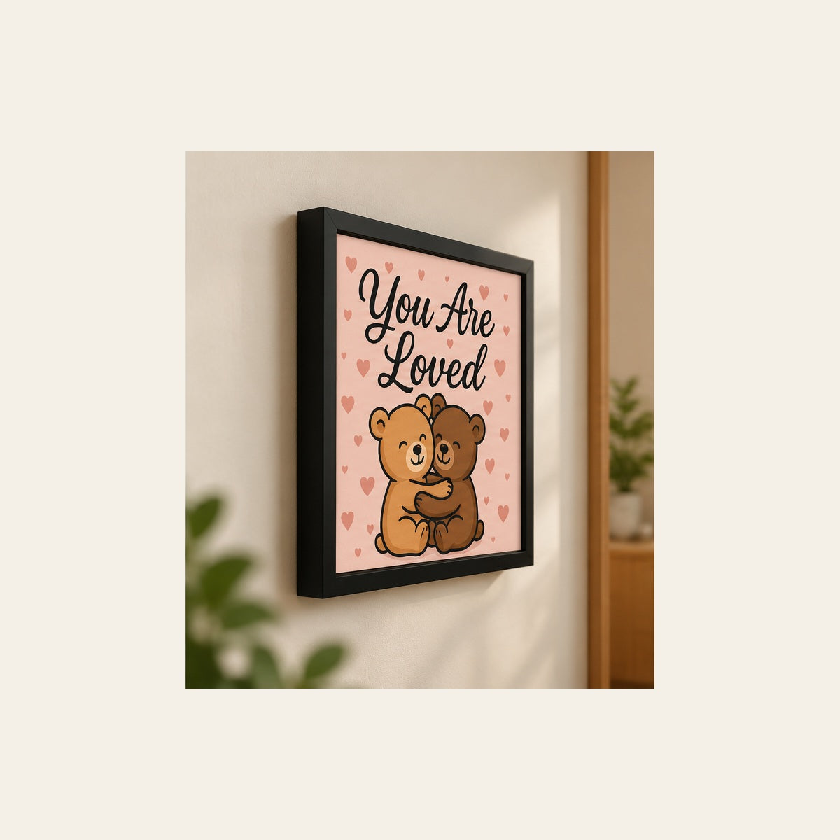 You Are Loved – Teddy Bear Wall Art | Wallfox