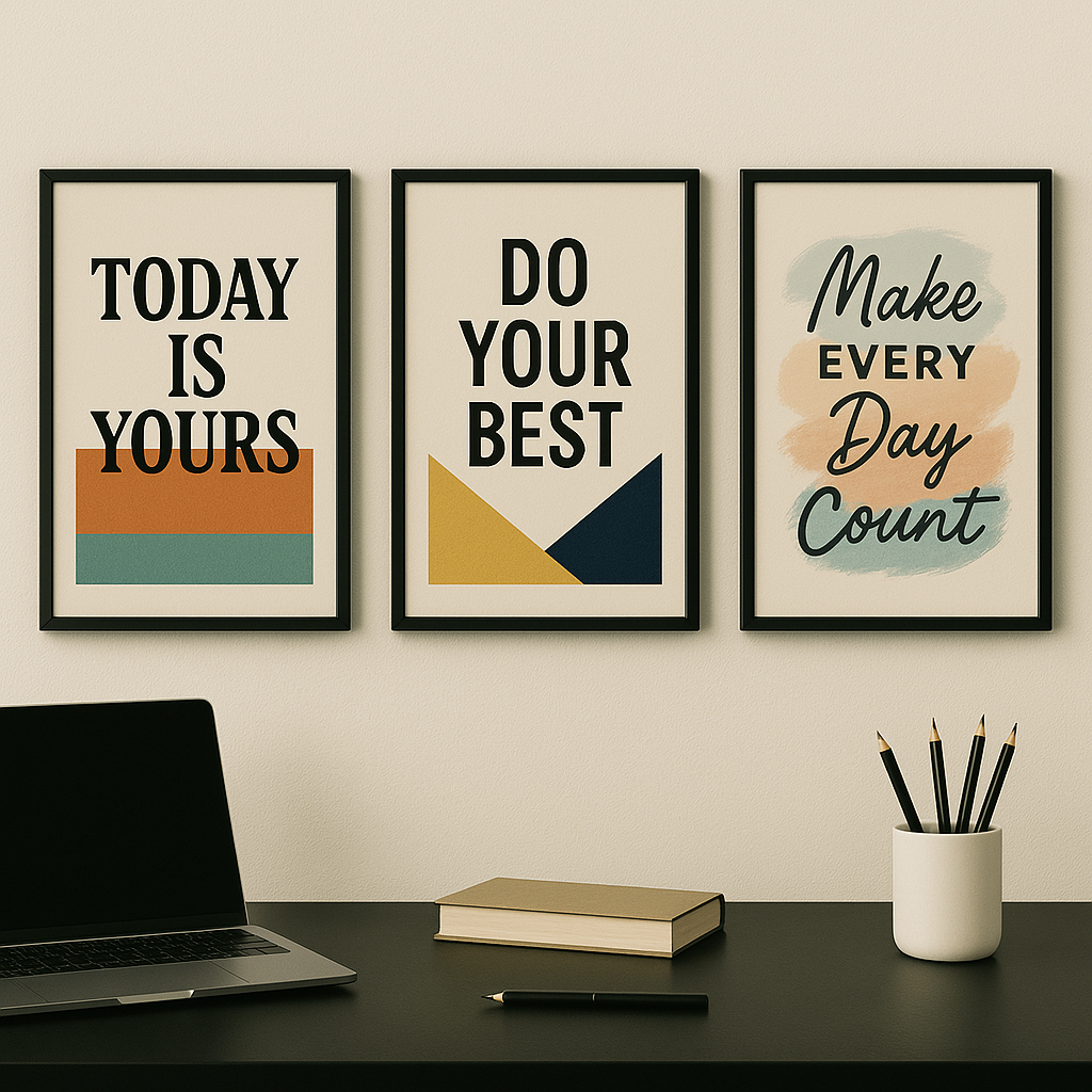 Every Day Matters – Motivational Wall Frame Set (Set of 3)