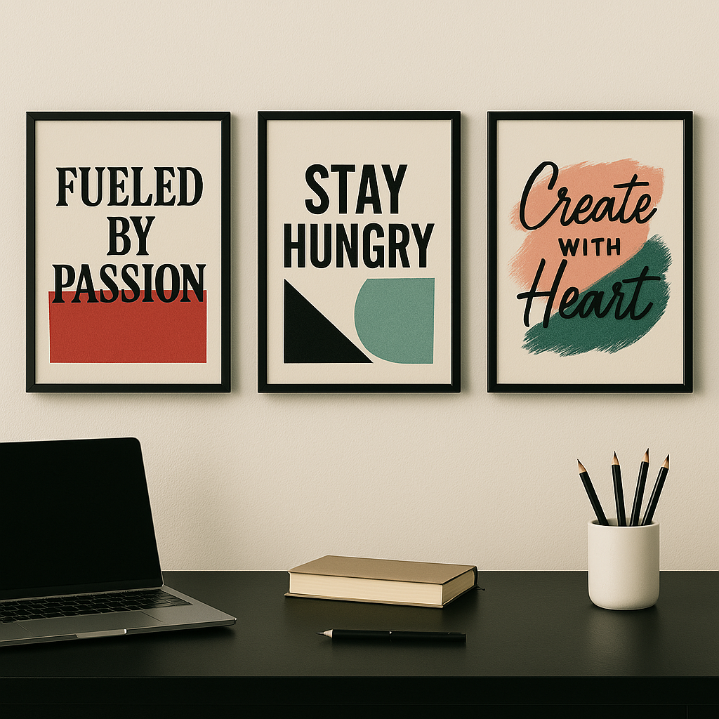 Passion Drive Wall Trio – Fueled. Hungry. Heart.