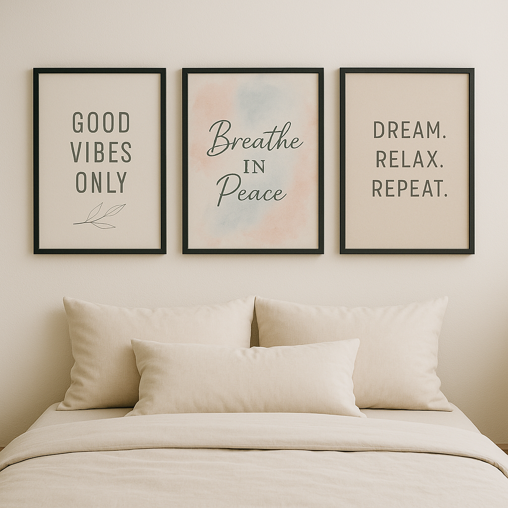 Serenity Trio Wall Set – Vibes. Peace. Dreams.