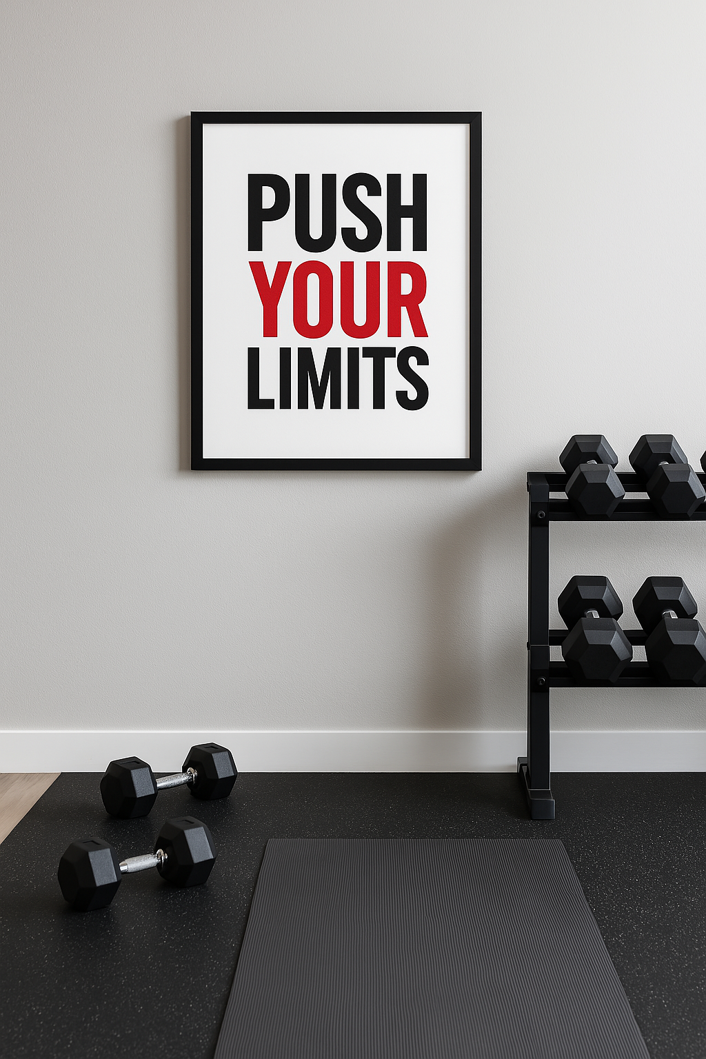 Push Your Limits – Bold Gym Motivation Wall Art