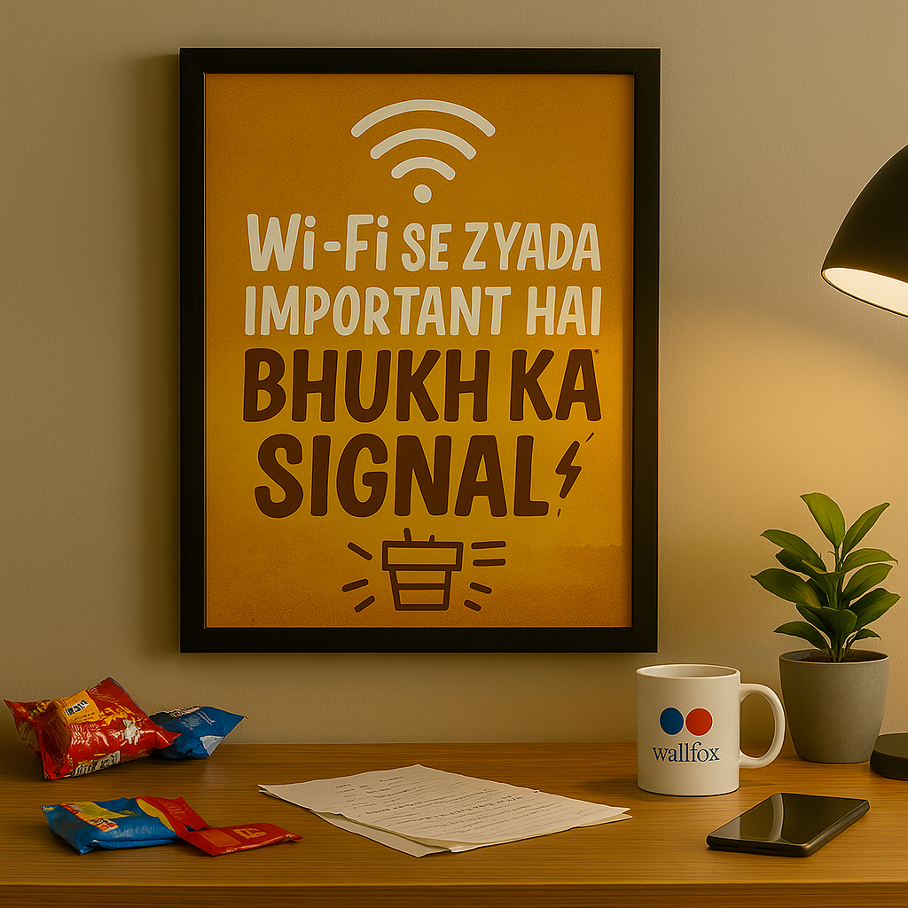 Bhukh Ka Signal – Desi Humor Wall Art