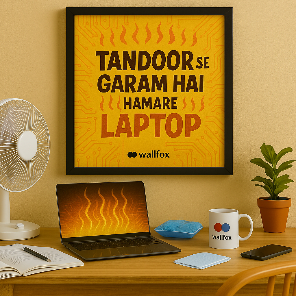 Tandoor Se Garam Hai Laptop – Desi Tech Burn Wall Art