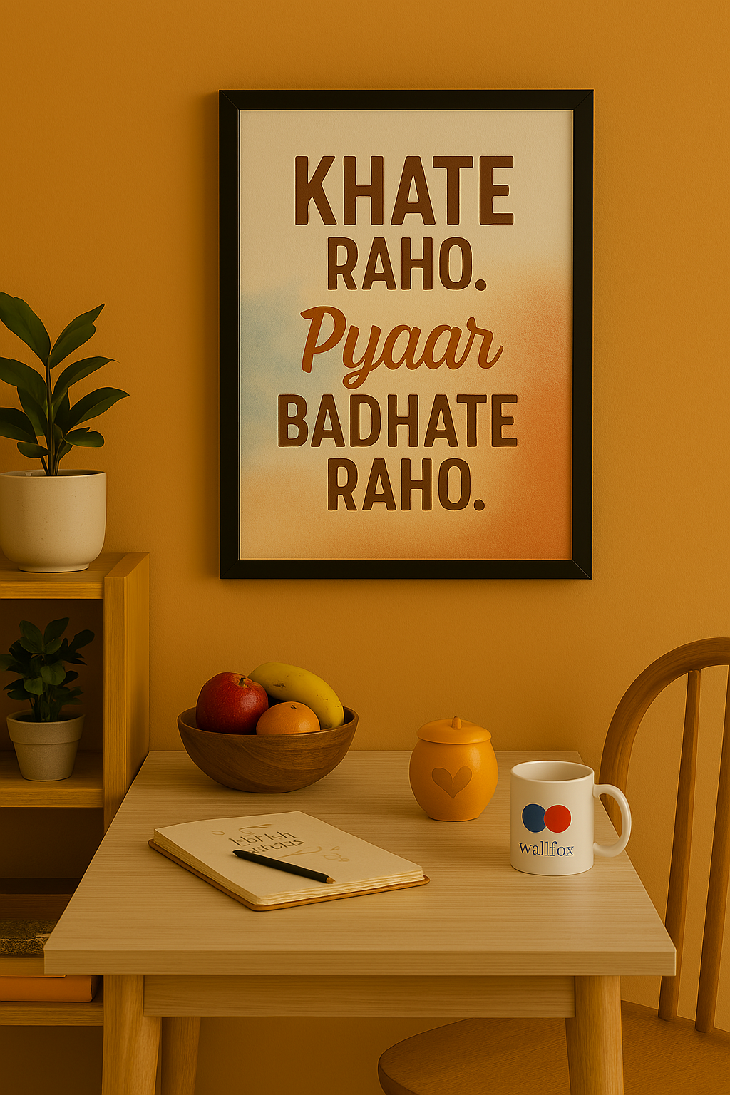 Khate Raho. Pyaar Badhate Raho. Wall Frame