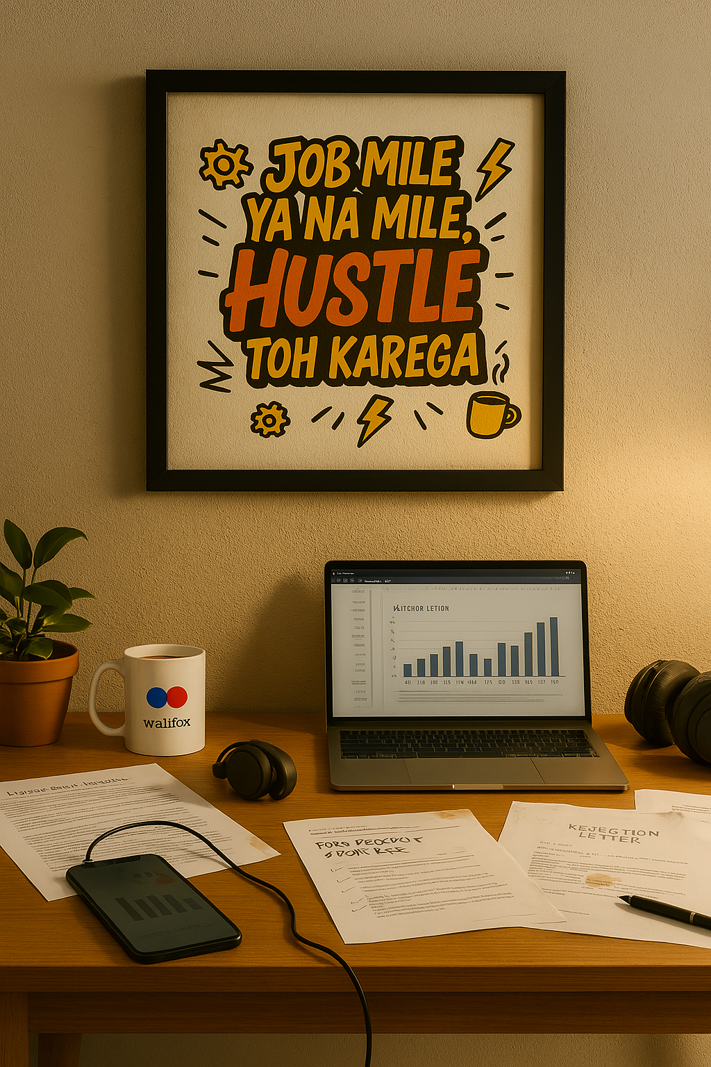 Hustle Toh Karega Wall Frame