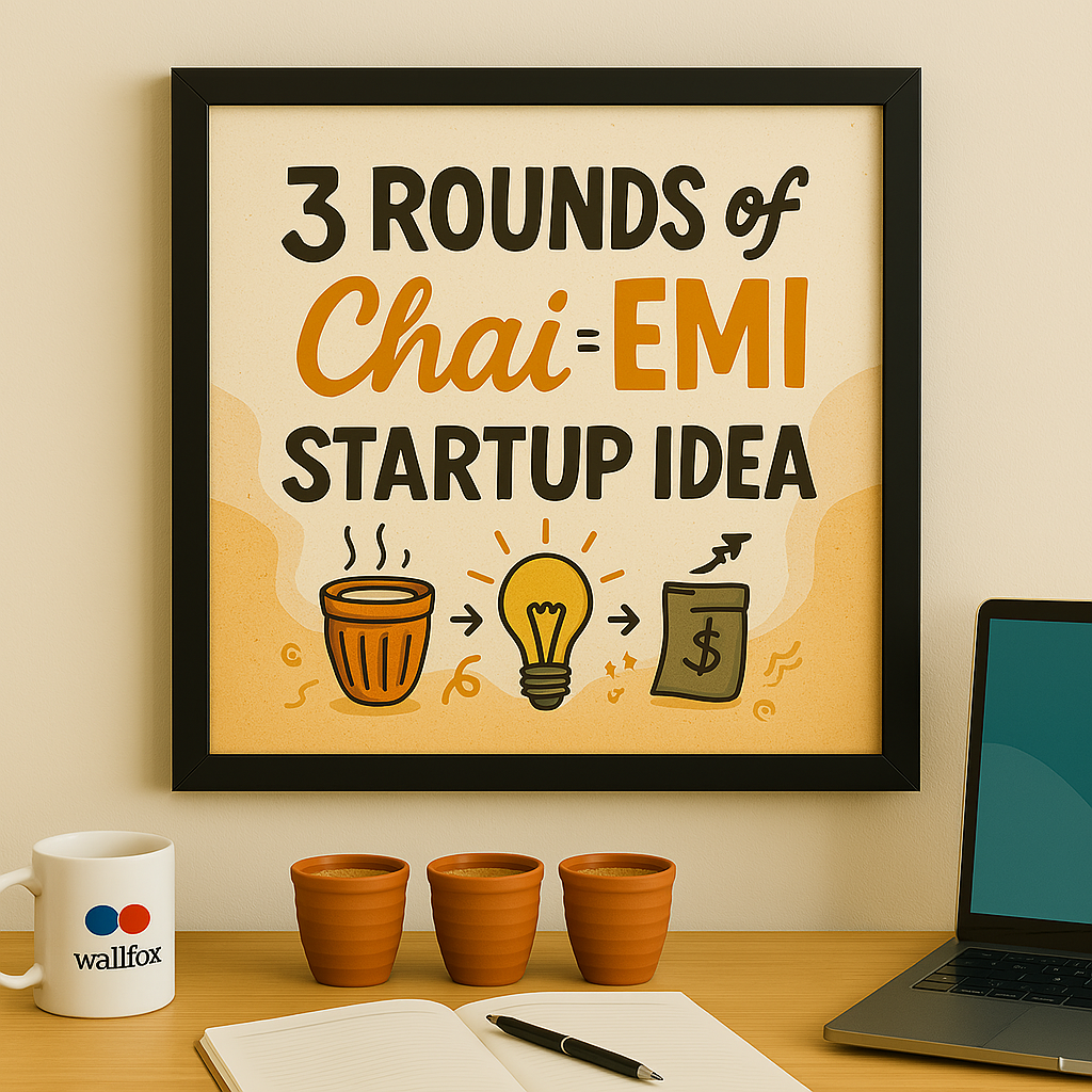 3 Rounds of Chai = EMI Startup Idea Wall Frame