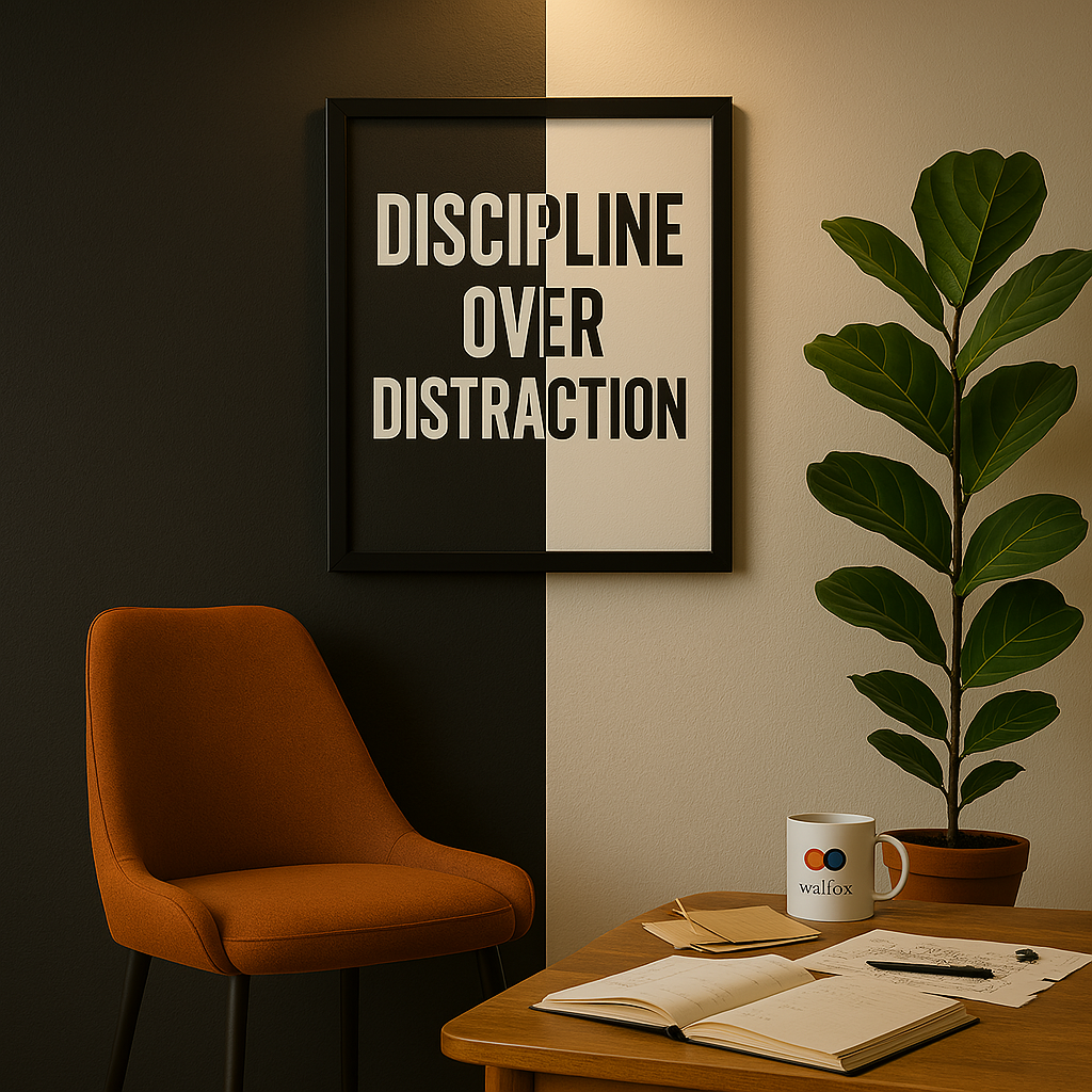 Discipline Over Distraction – Wall Frame