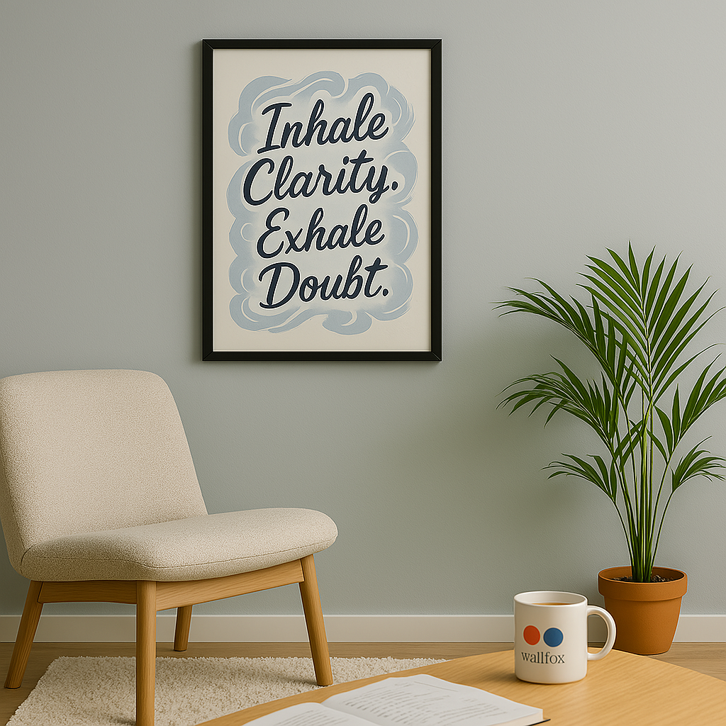 Inhale Clarity, Exhale Doubt – Wall Frame