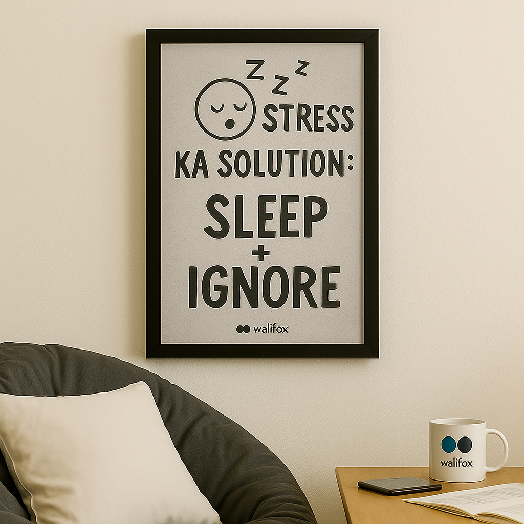 Stress Ka Solution – Sleep + Ignore Wall Frame
