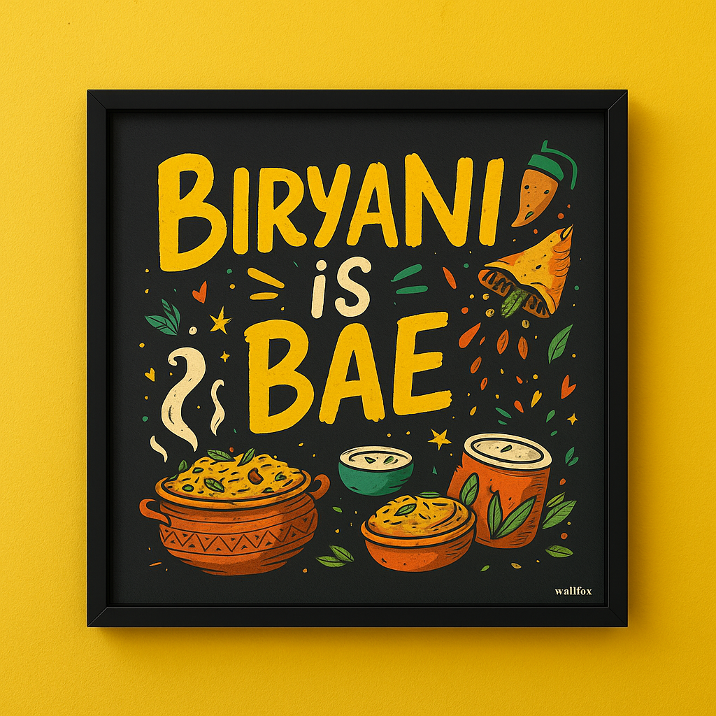 Biryani is BAE – Flavor Lover's Wall Frame