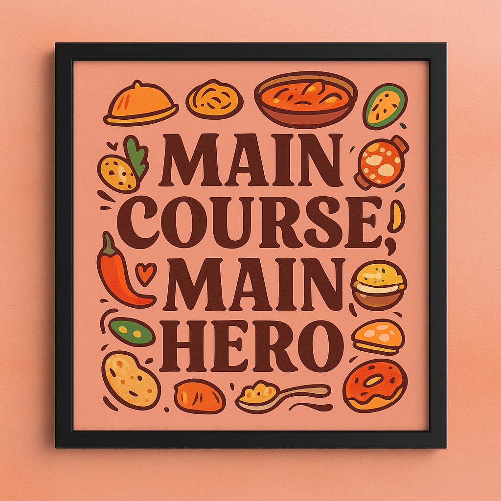 Main Course Main Hero” – Culinary Superstar Wall Frame
