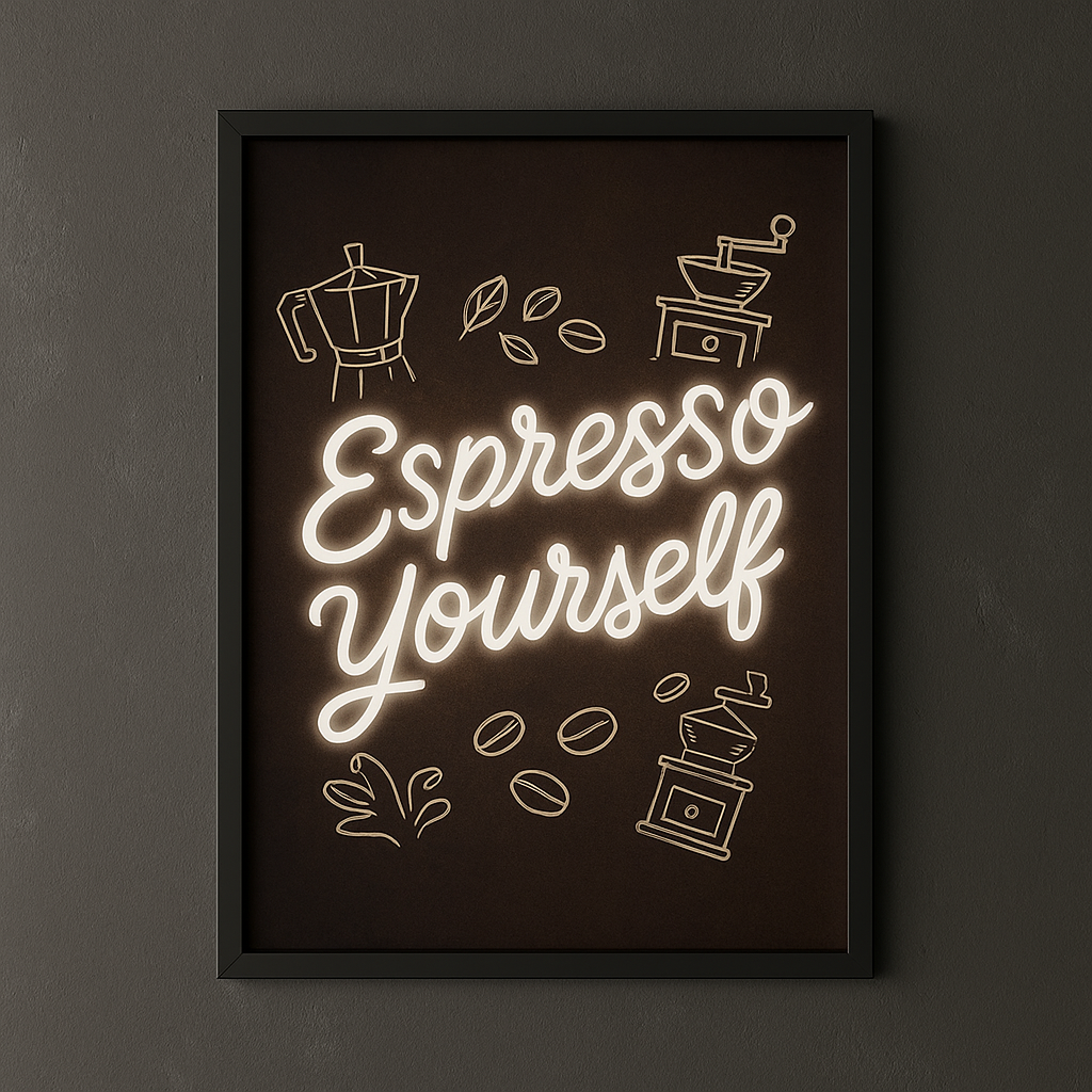 Espresso Yourself – Coffee Vibes Wall Frame