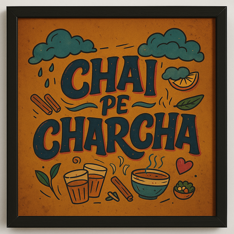 Chai Per Charcha – Sip, Share, Savor Wall Frame – framed wall art