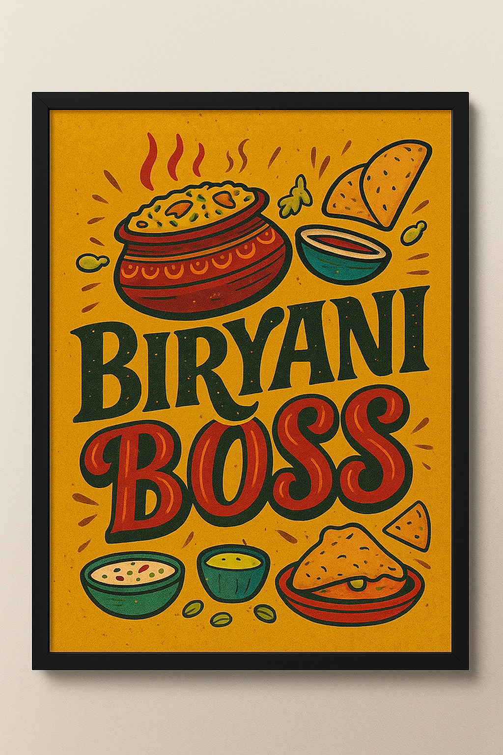 Biryani Boss” – The King of Flavors Wall Frame