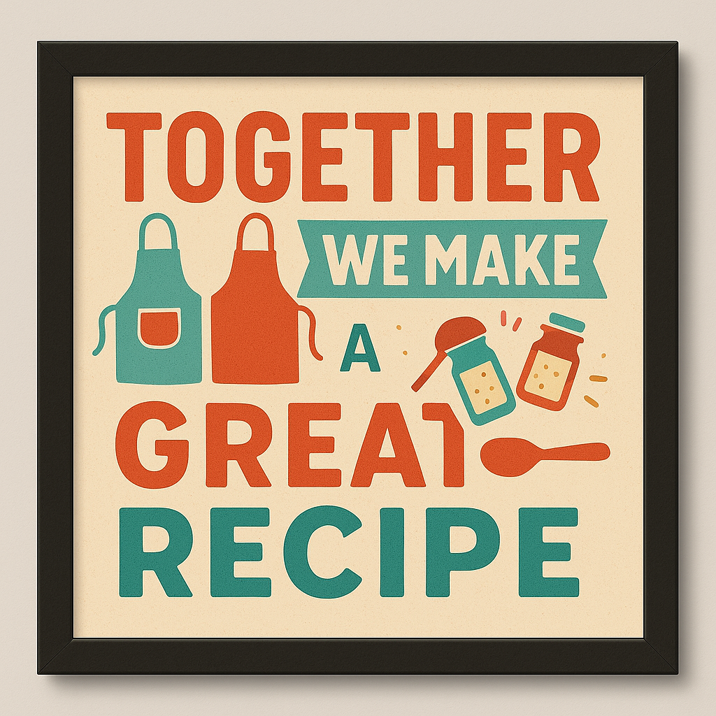 Together We Make a Great Recipe – Kitchen Wall Art