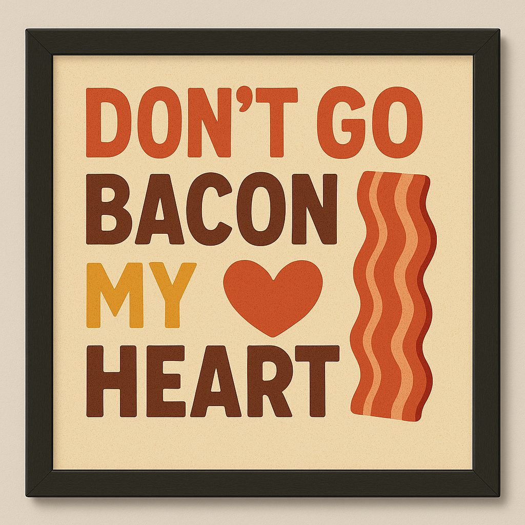 Don’t Go Bacon My Heart – Kitchen Wall Art