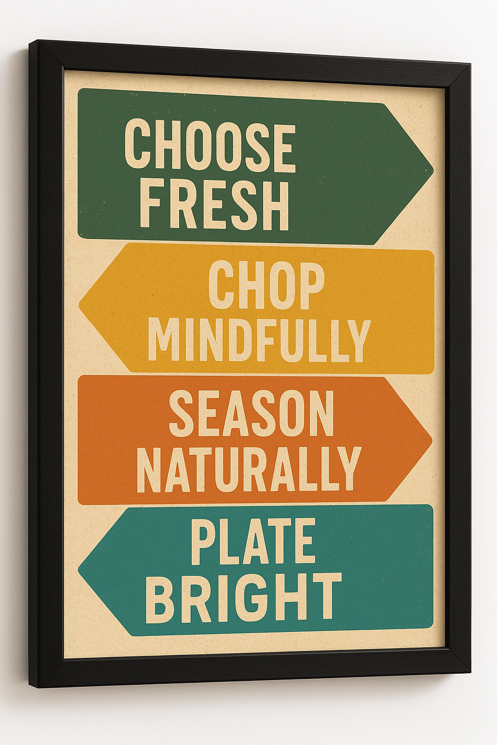 Choose Fresh, Chop Mindfully – Kitchen Wall Art