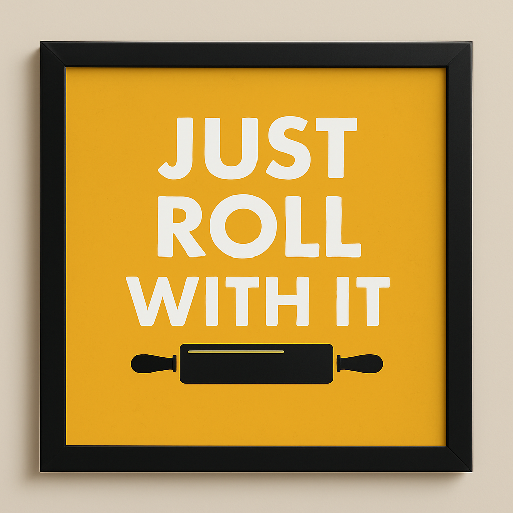 Just Roll With It kitchen wall art