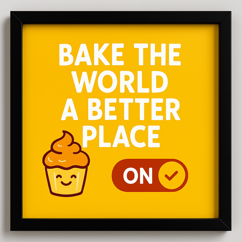 Bake the World a Better Place – Kitchen Wall Art