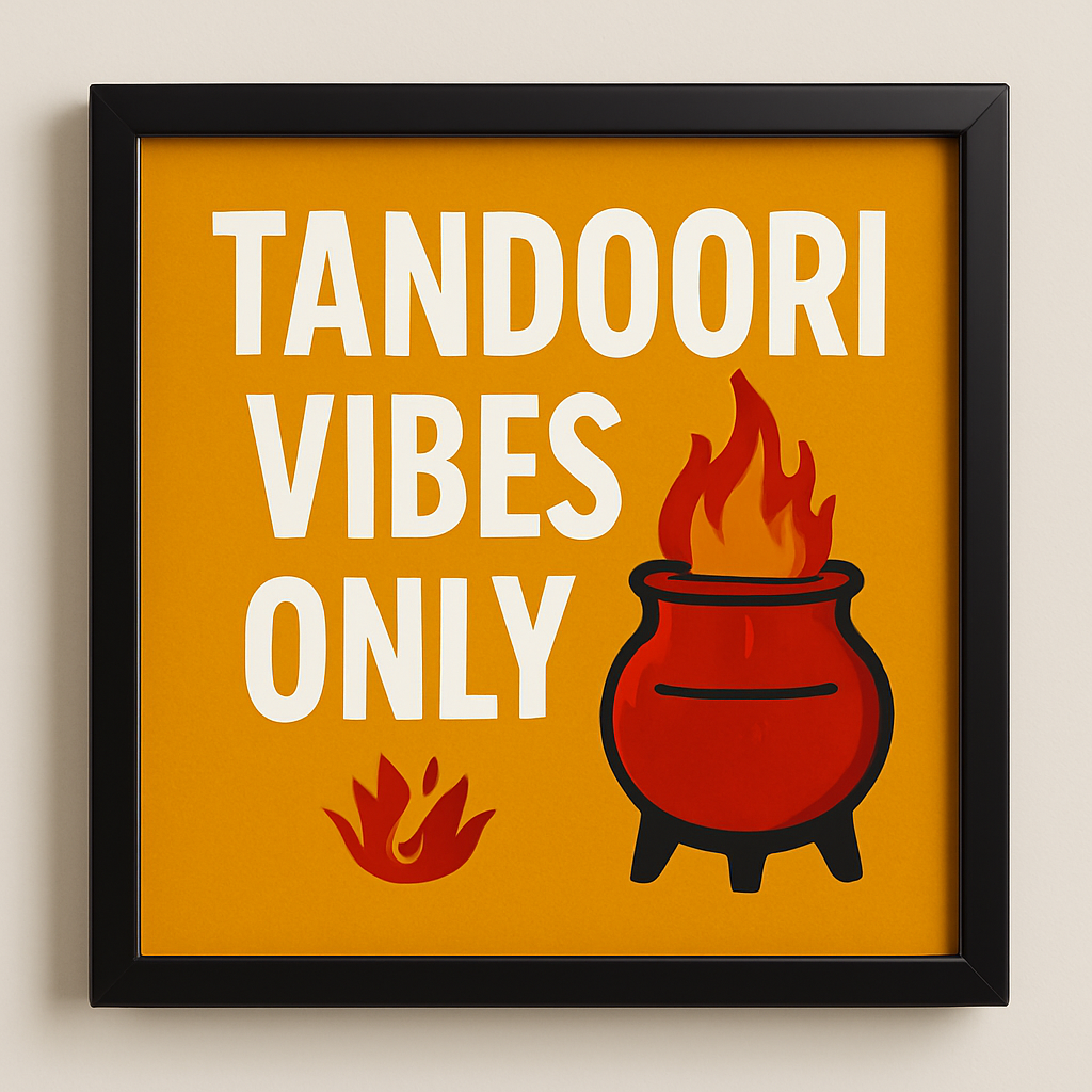 Tandoori Vibes Only – Kitchen Wall Art