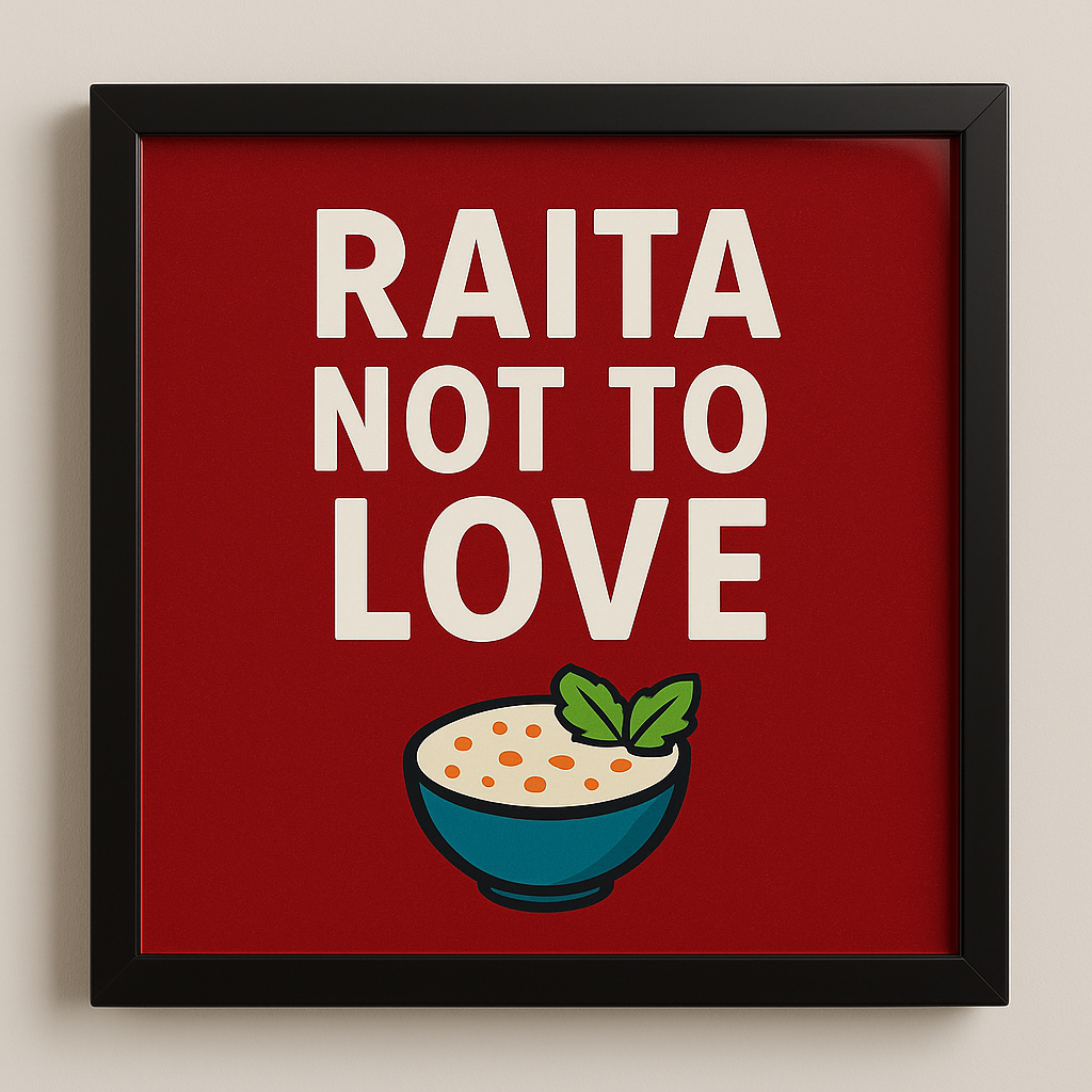 Raita Not to Love – Kitchen Wall Art