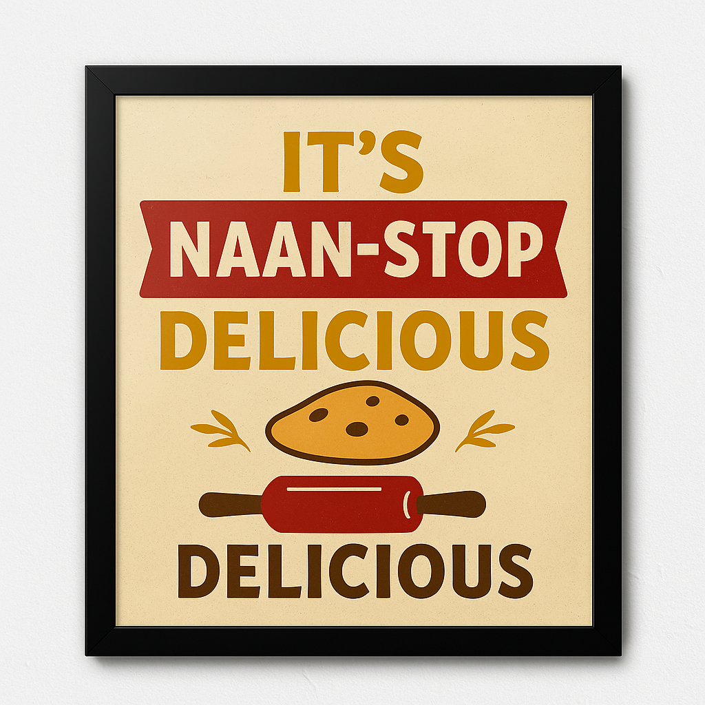 It's Naan-Stop Delicious – Kitchen Wall Art