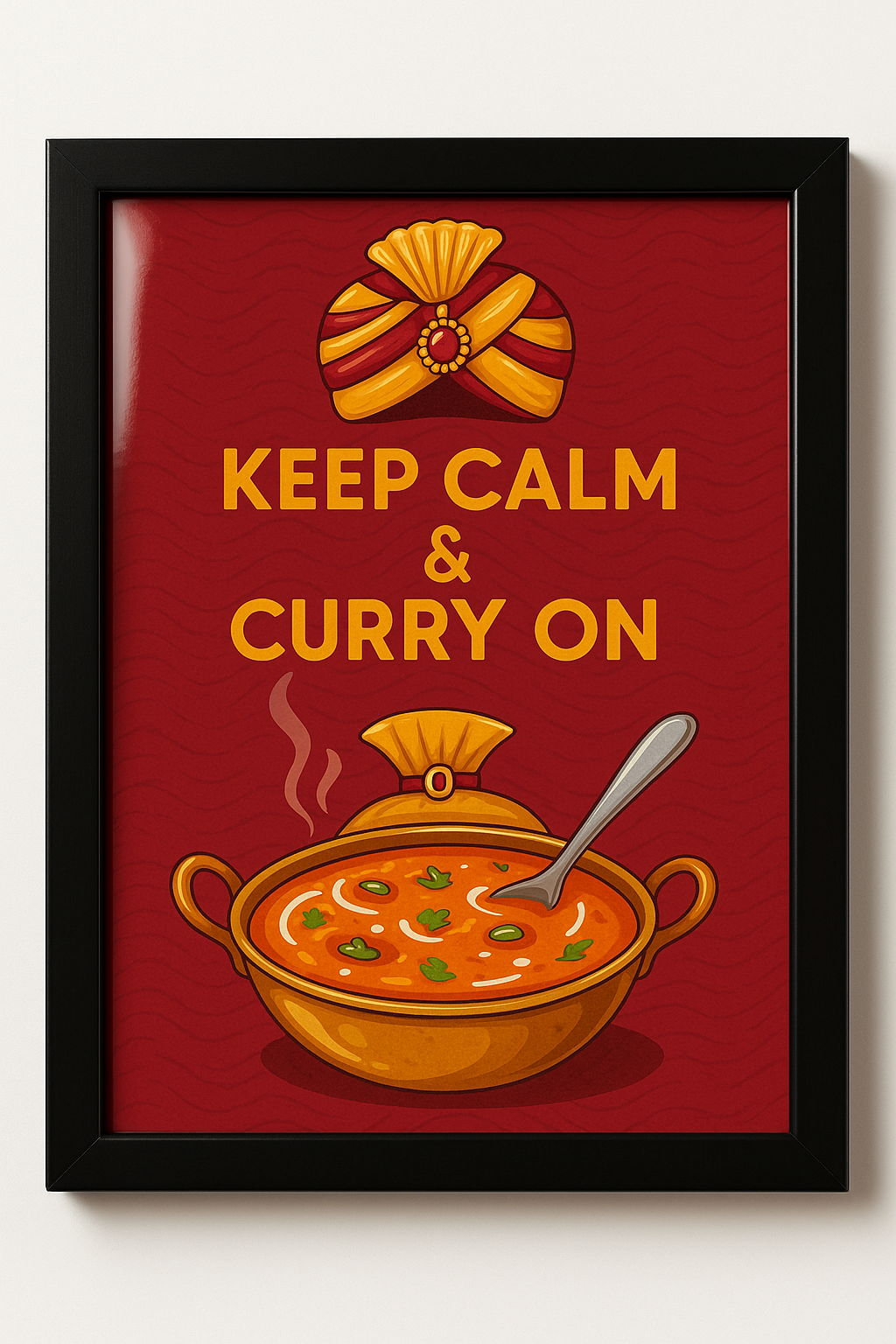 Keep Calm and Curry On – Restaurant Wall Art