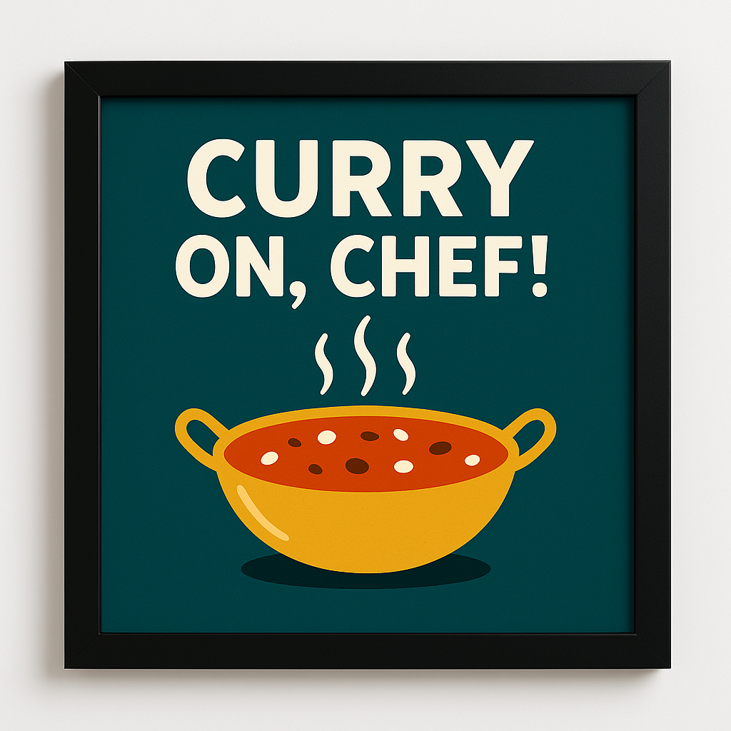 Curry On, Chef! – Kitchen Wall Art