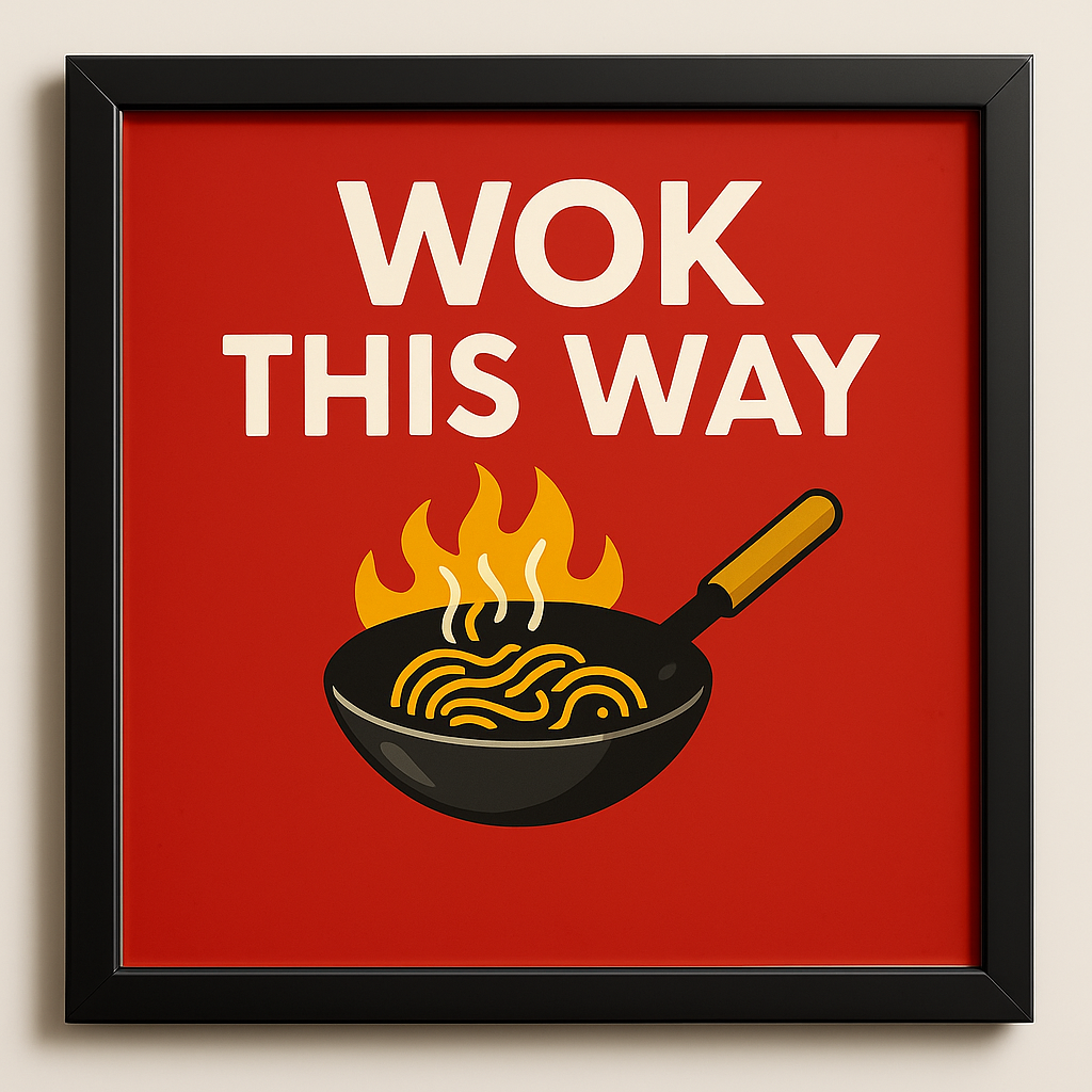 Wok This Way – Kitchen Wall Art (Design 2)