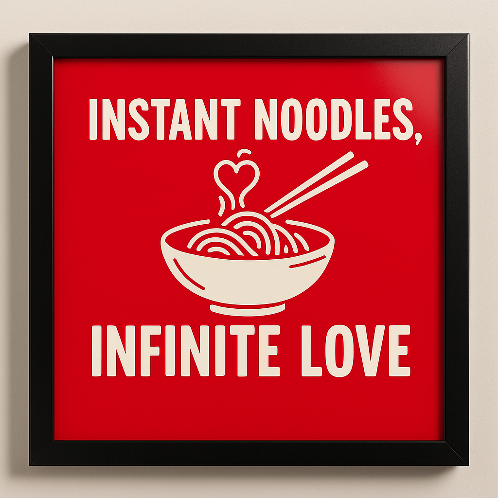 Instant Noodles, Infinite Love – Kitchen Wall Art