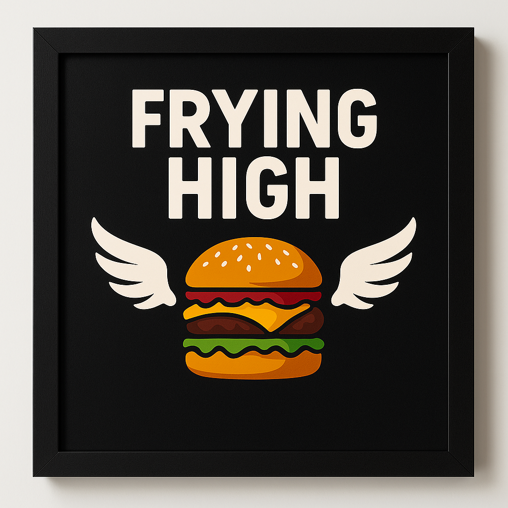 Frying High – Burger Wall Art