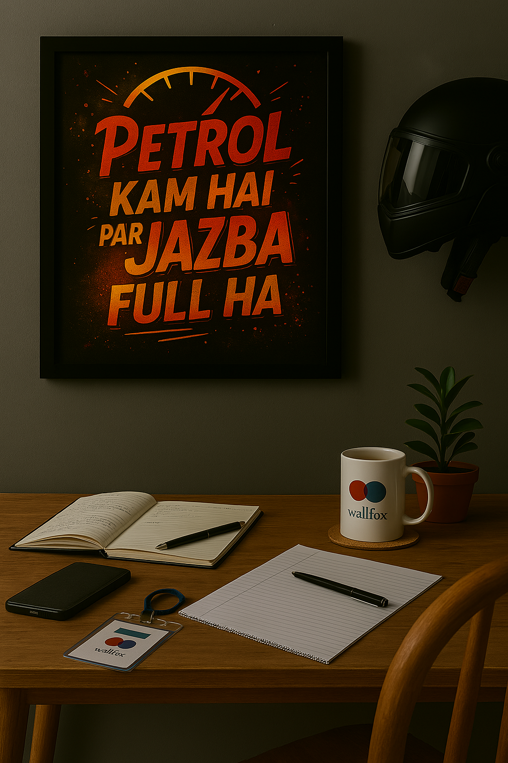 Petrol Kam Hai, Par Jazba Full Ha” – Hustler’s Wall Frame