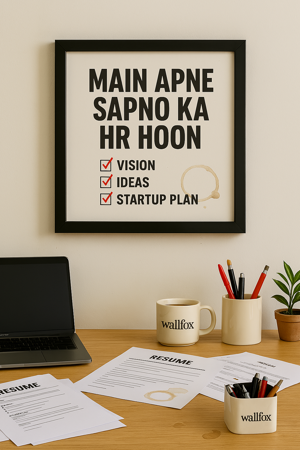 Main Apne Sapno Ka HR Hoon” – Self-Hired Dreamer Wall Frame