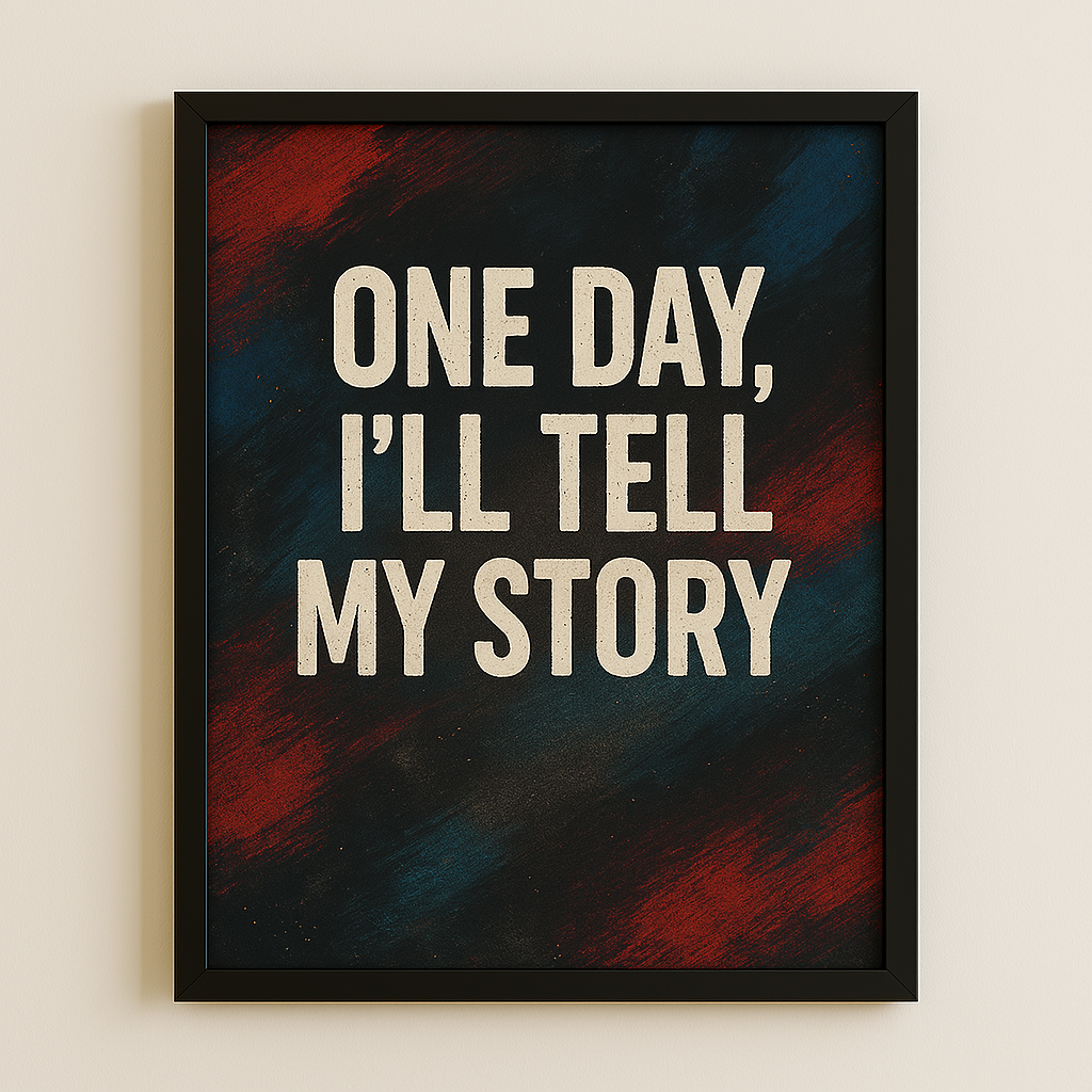 One Day, I’ll Tell My Story” – Quiet Power Wall Frame