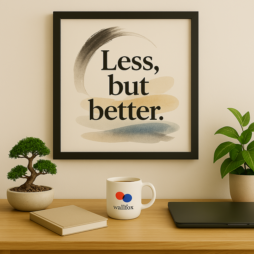 Less, but Better” – Zen Minimalist Wall Frame