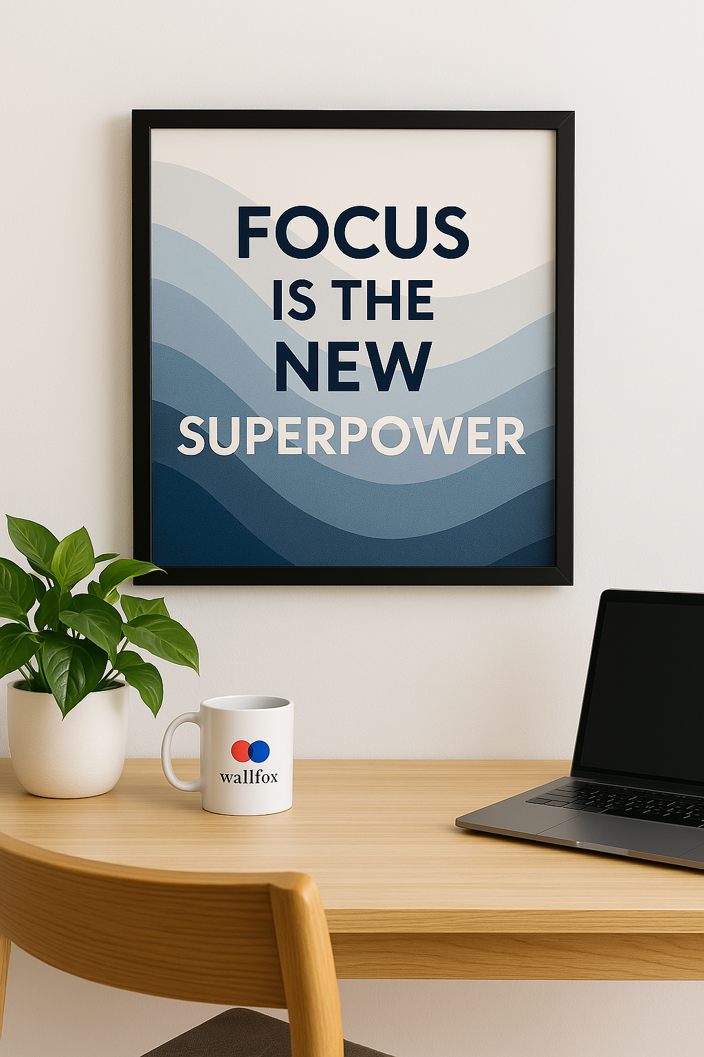 Focus Is the New Superpower” – Deep Work Wall Frame