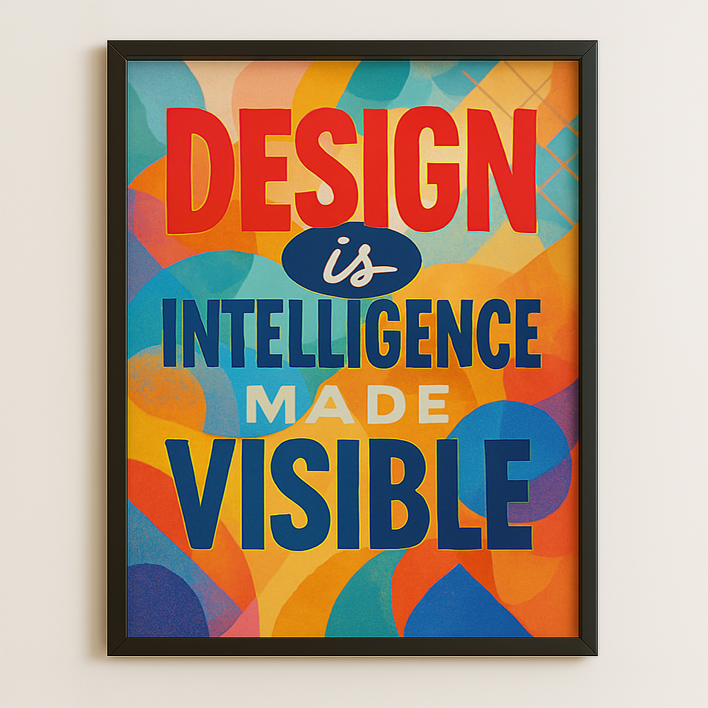 Design = Intelligence Made Visible” – Creative Brilliance Frame