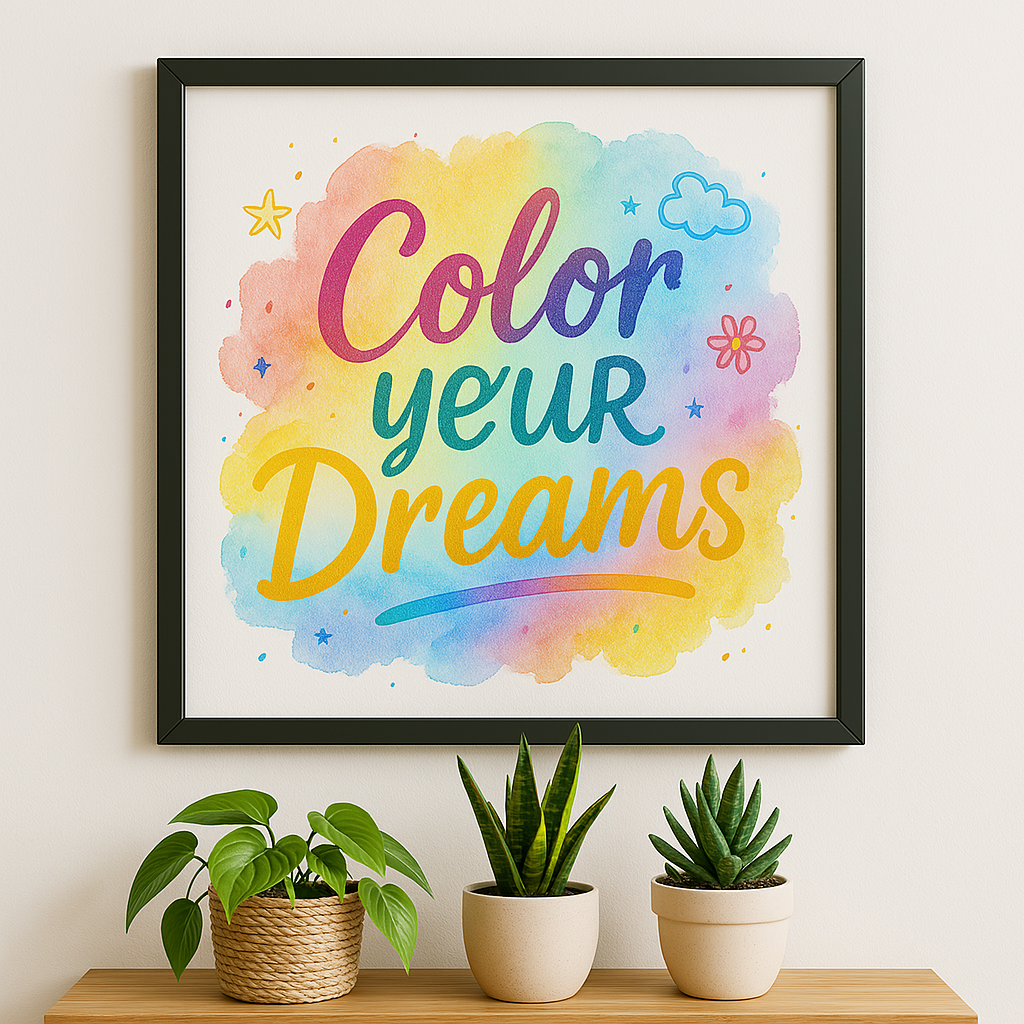 Color Your Dreams” – Rainbow of Possibilities Frame