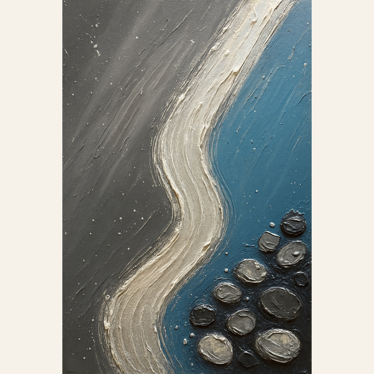 Abstract River – Modern Textured Wall Art | Wallfox