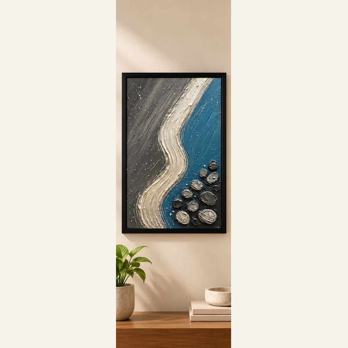 Abstract River – Modern Textured Wall Art | Wallfox