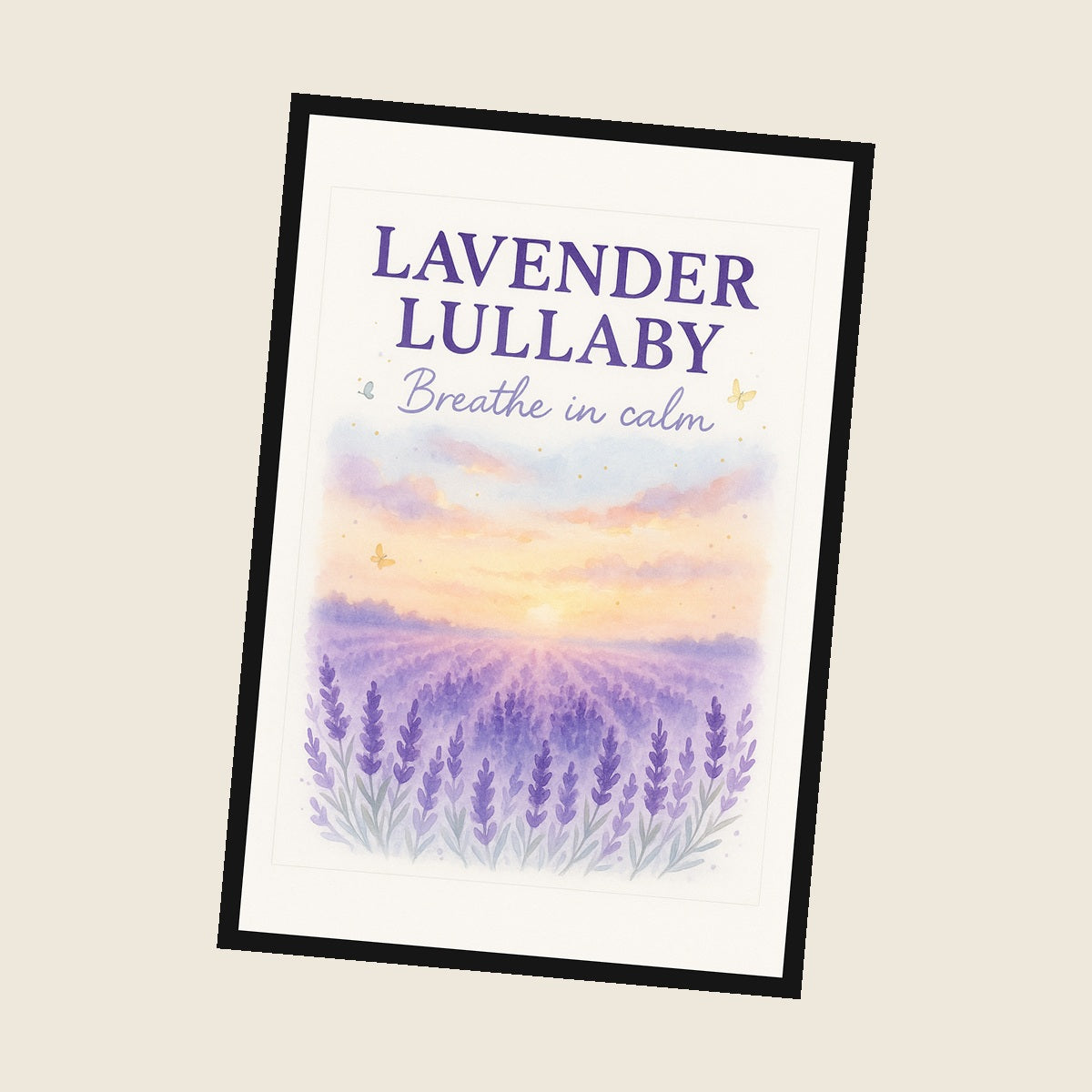 Lavender Lullaby – Pastel Lavender Field Wall Art – framed wall art