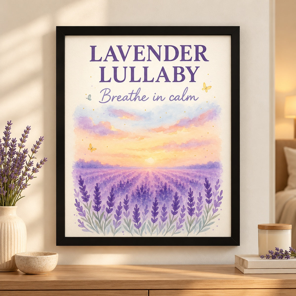 Lavender Lullaby – Pastel Lavender Field Wall Art