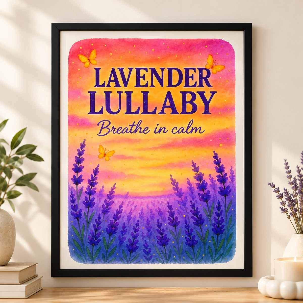 Lavender Lullaby – Colorful Watercolor Motivational Wall Art