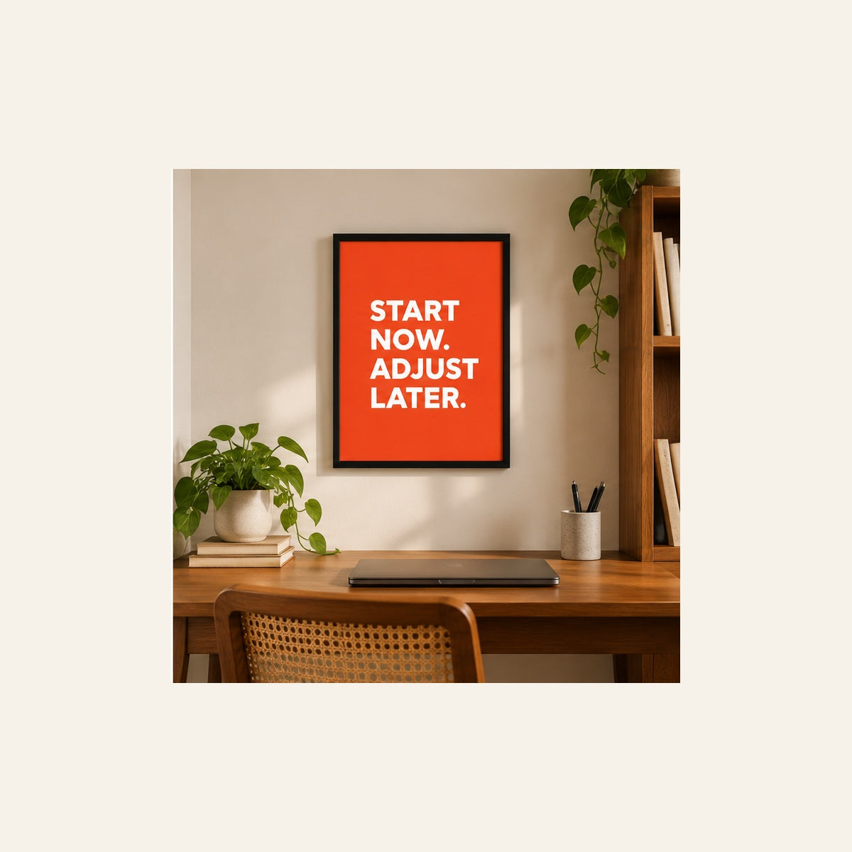 Start Now, Adjust Later – Motivational Wall Art | Wallfox