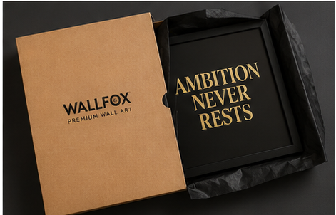 Ambition Never Rests | Premium Motivational Wall Frame