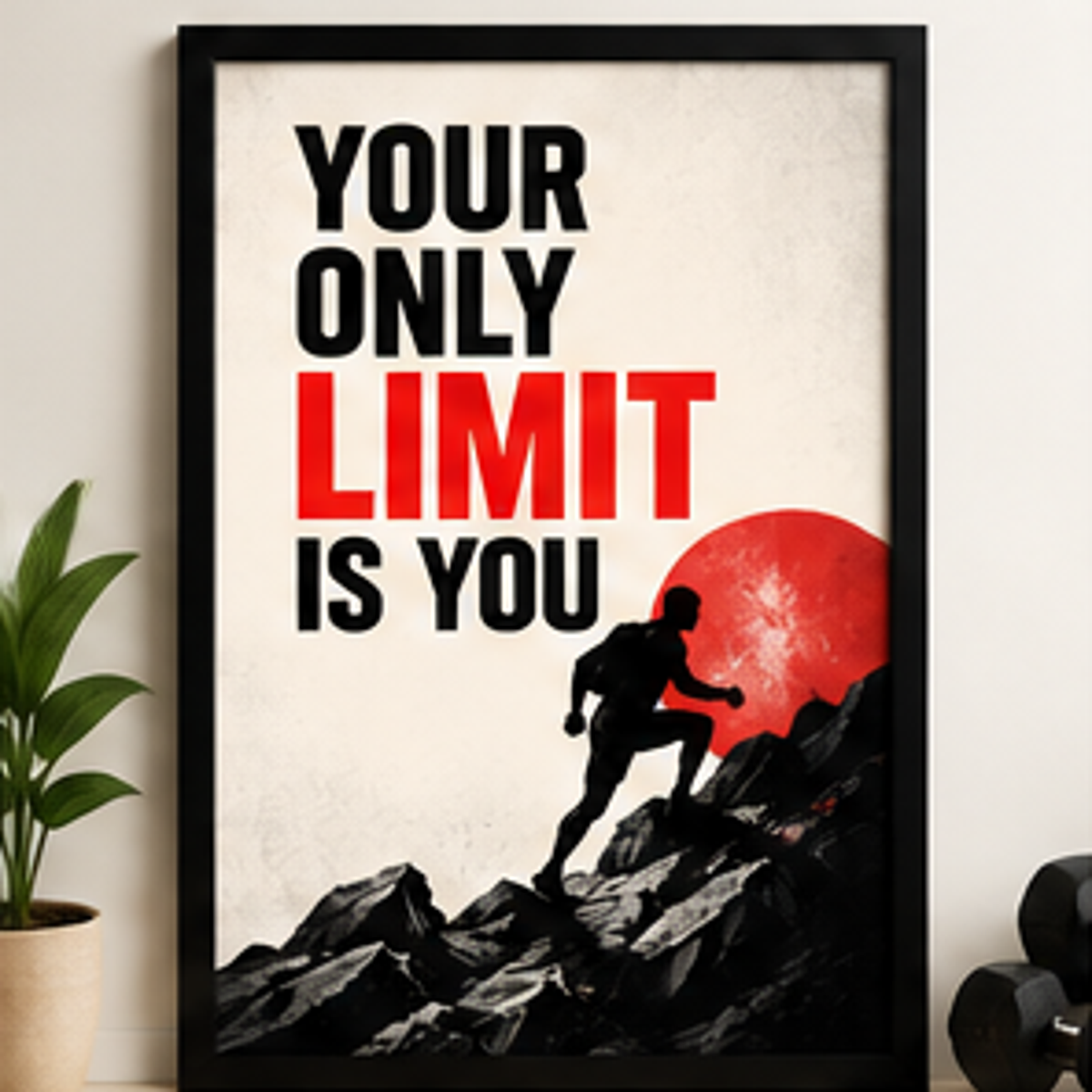 Your Only Limit Is You – Gym Motivation Frame