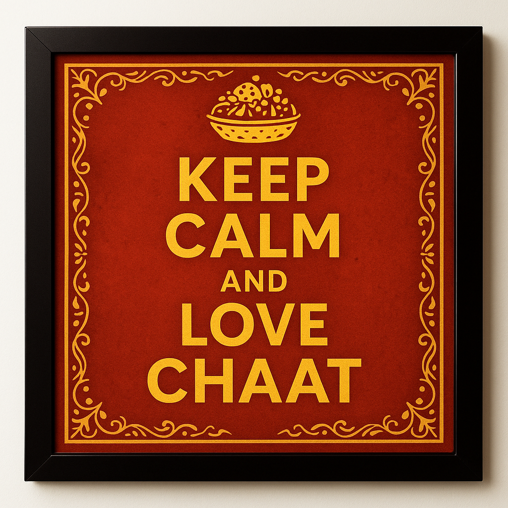 Keep Calm and Love Chaat – Restaurant Wall Art