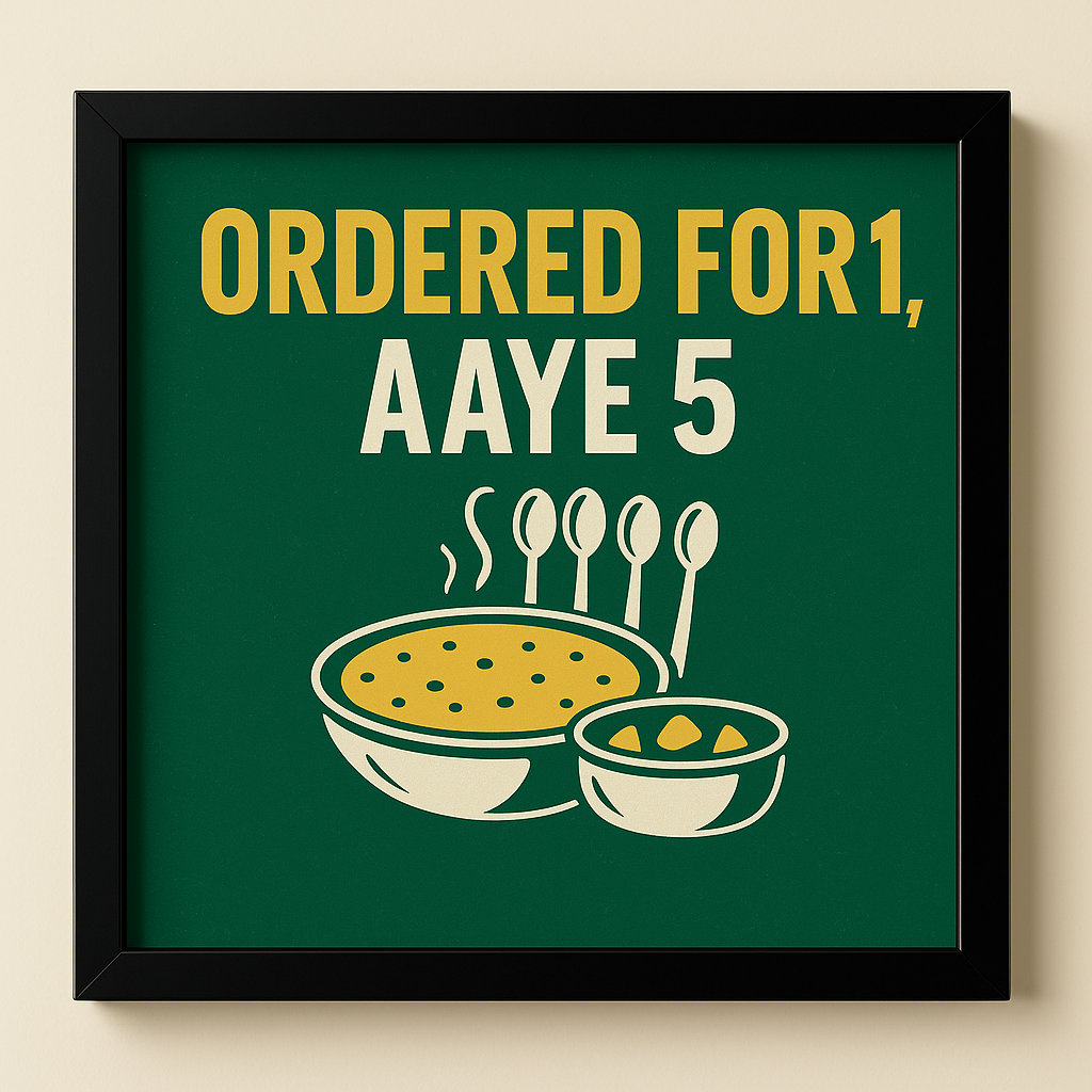 Ordered for 1, Aaye 5 – Restaurant Wall Art – 9x9 inch square black MDF framed kitchen wall art