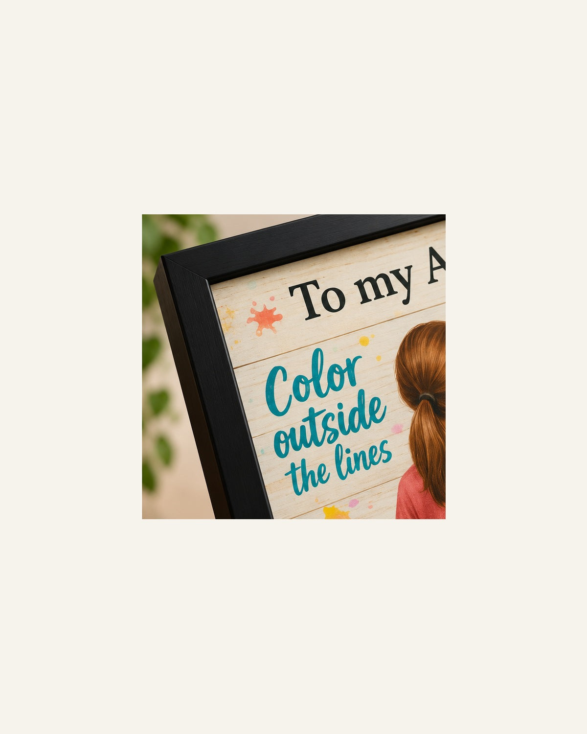 To My Angel Framed Wall Art for Kids | Inspirational Art Print | Black Frame | Wallfox